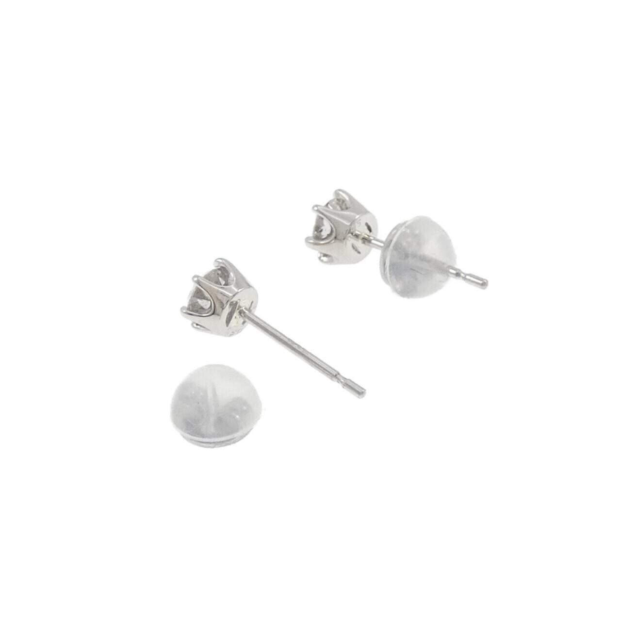 PT900 ソリティア ダイヤモンド ピアス 0.50CT