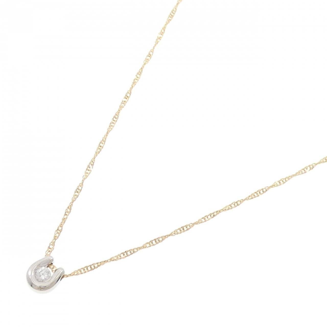 PT/18KTYG ダイヤモンド ネックレス 0.07CT