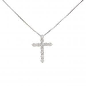 PT900/PT850 クロス ダイヤモンド ネックレス 1.00CT