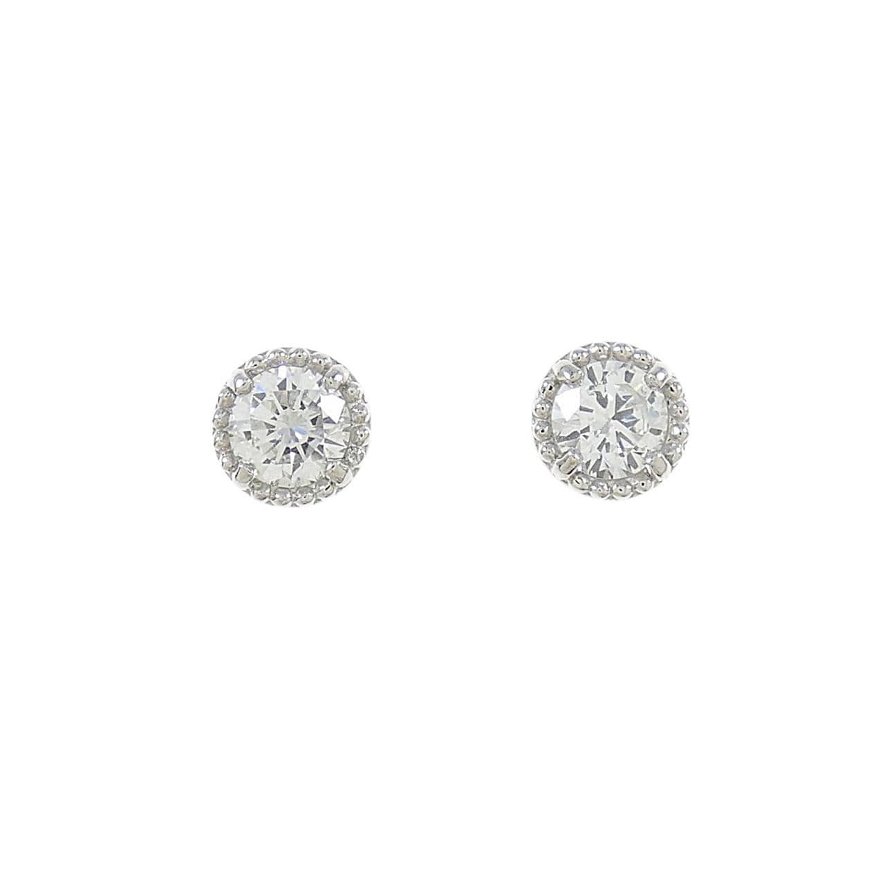 リメイク】PT/ST ダイヤモンド ピアス 0.216CT 0.236CT D VS1 Good-