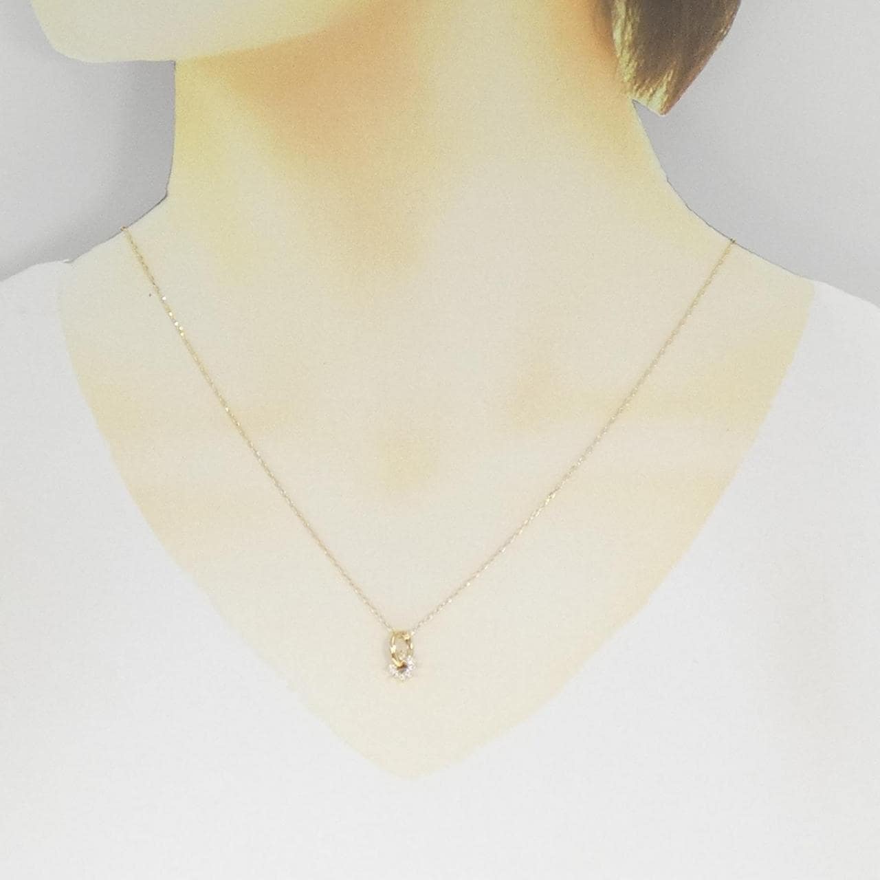 K18YG ダイヤモンド ネックレス 0.10CT