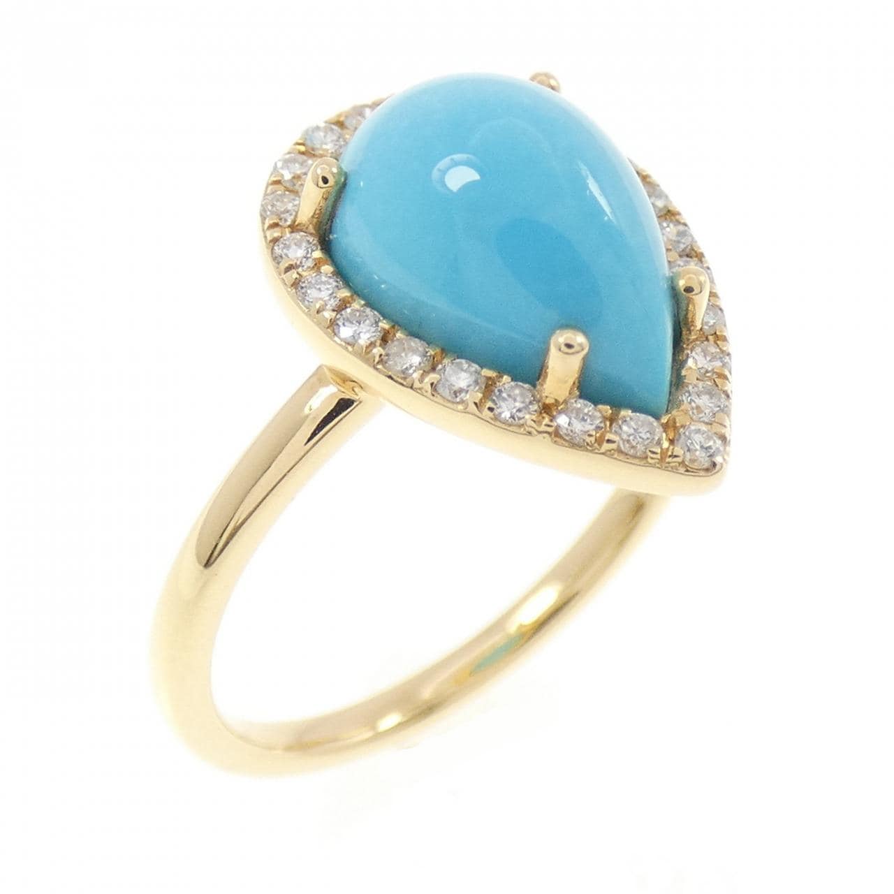 【新品】K18YG ターコイズ リング 2.31CT