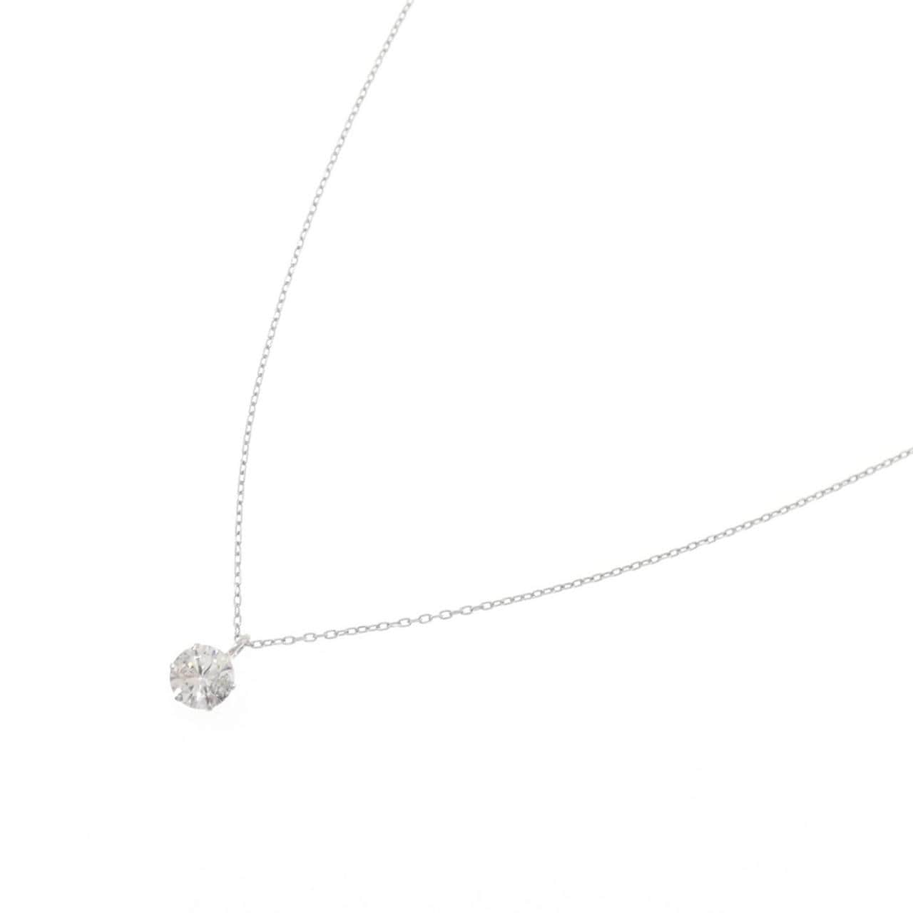 PT900/PT850 ソリティア ダイヤモンド ネックレス 0.30CT