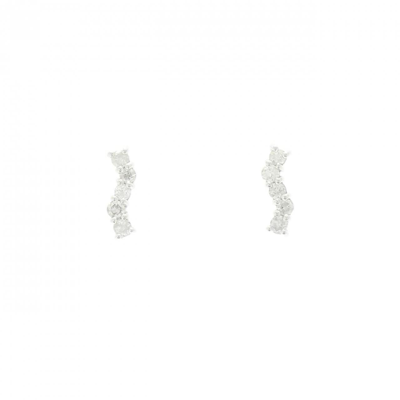 K18WG ダイヤモンド ピアス 0.20CT