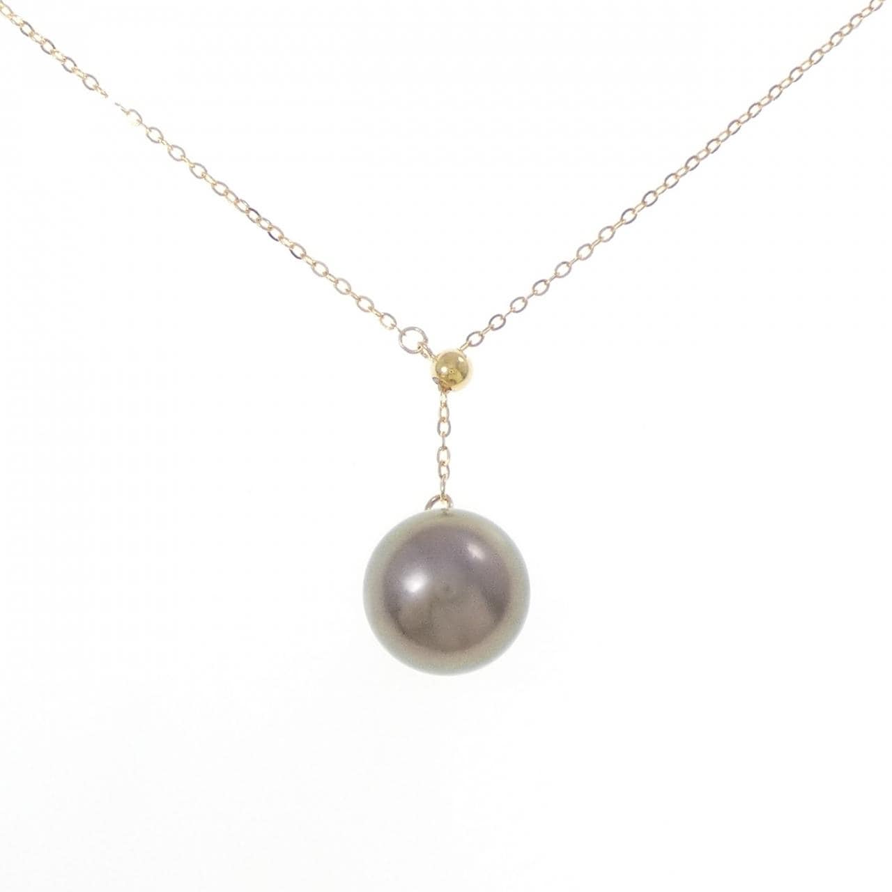 750YG 黒蝶パール ネックレス 11mm