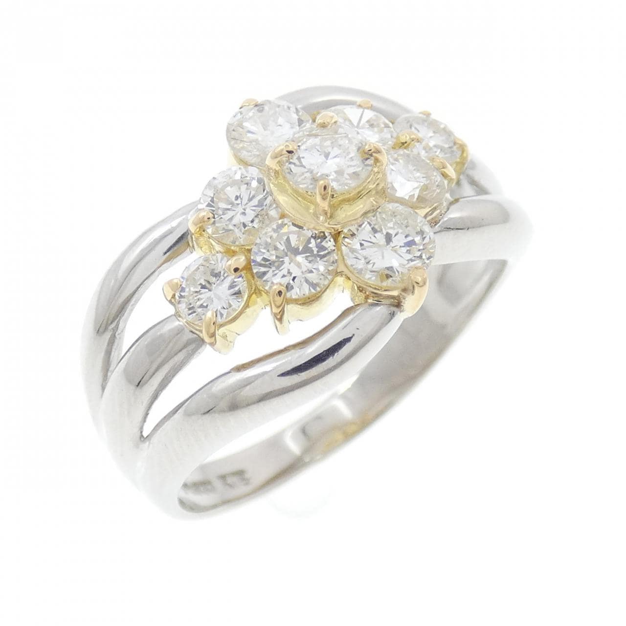 PT900/K18YG ダイヤモンド リング 1.00CT