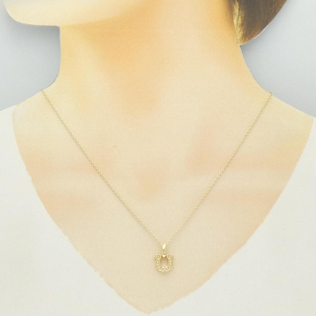 K10YG ダイヤモンド ネックレス 0.01CT