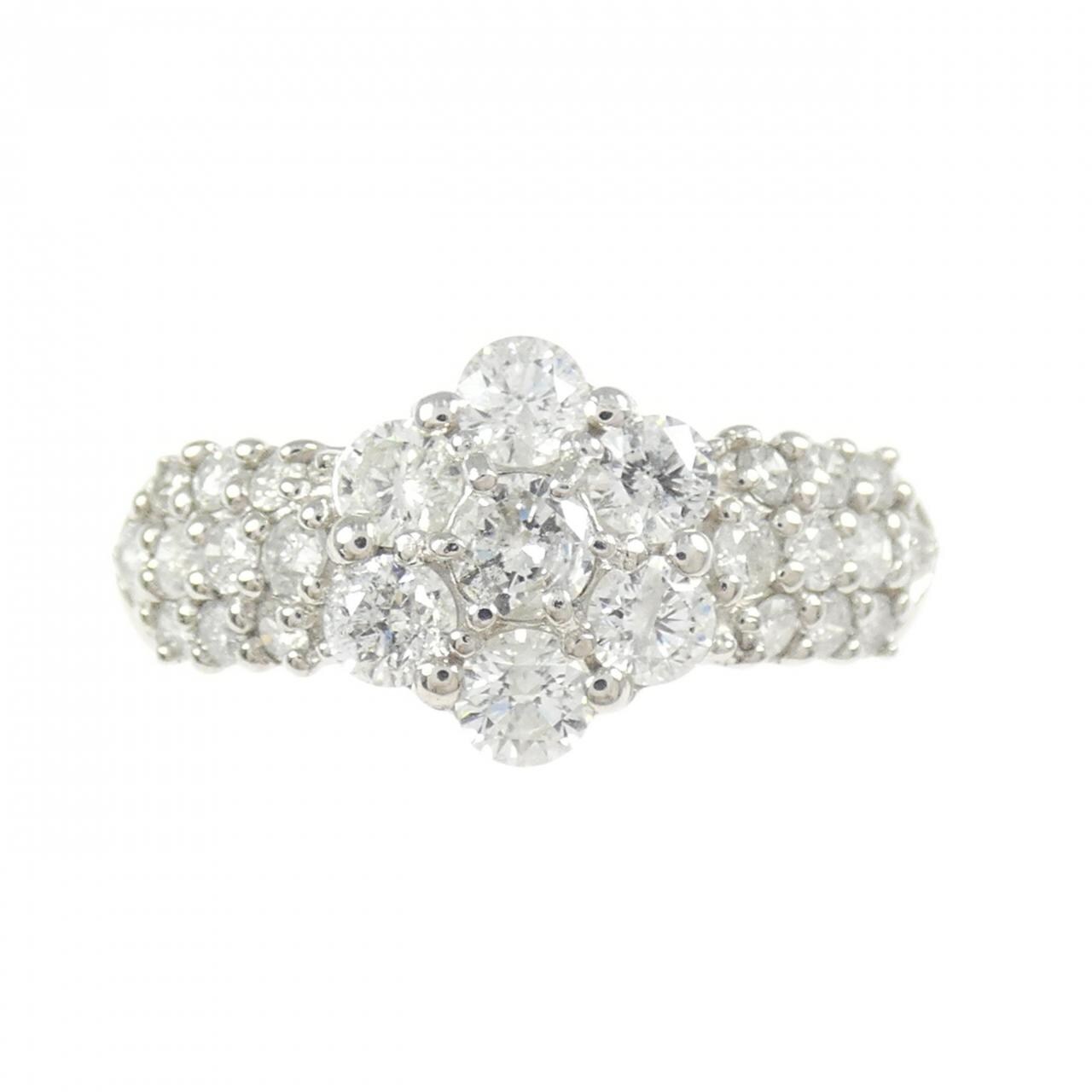 PT900 フラワー ダイヤモンド リング 1.00CT