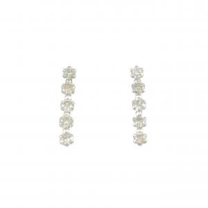 K18WG ダイヤモンド ピアス 1.00CT