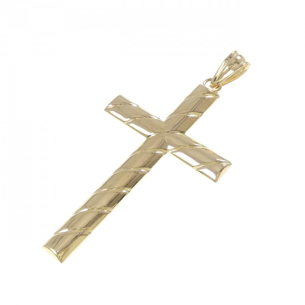 K18YG十字架吊坠