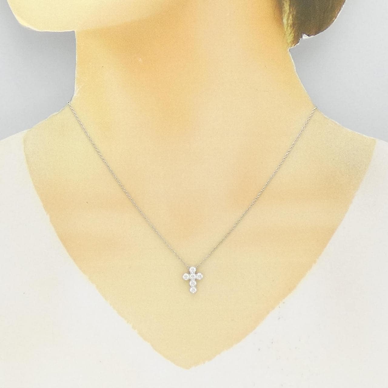 ギメル クロス ダイヤモンド ネックレス 0.626CT