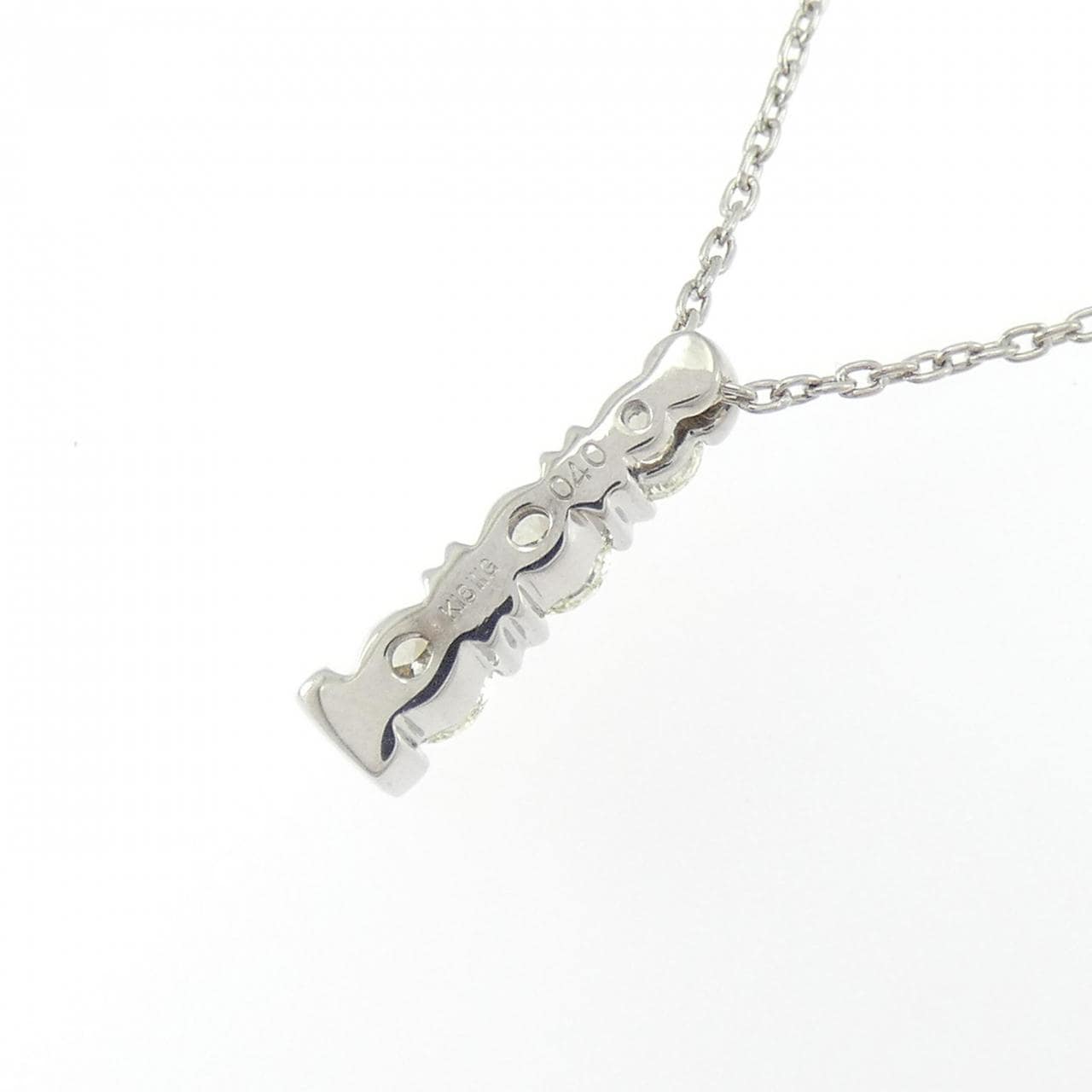 K18WG ダイヤモンド ネックレス 0.40CT