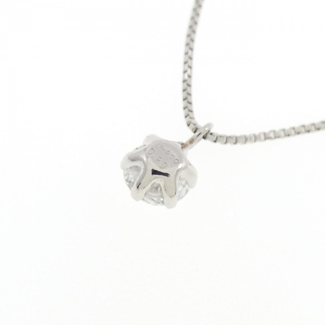 PT900/PT850 ソリティア ダイヤモンド ネックレス 0.20CT