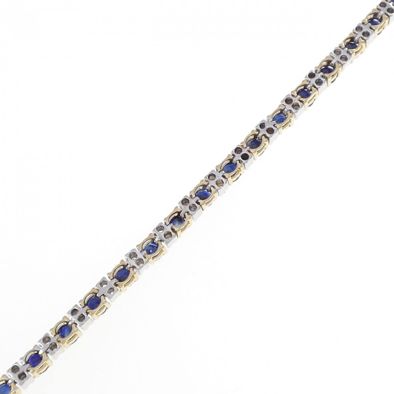 750YG/750WG サファイヤ ブレスレット 4.45CT
