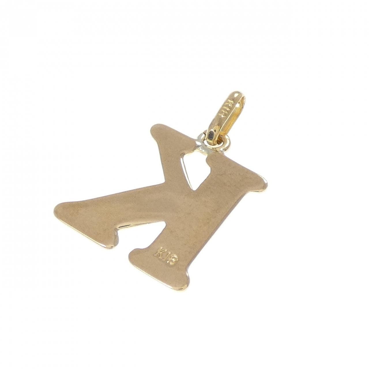 K18YG イニシャルK ペンダント