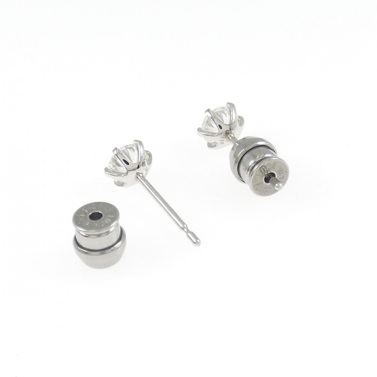 【リメイク】PT900/ST ダイヤモンド ピアス 0.302CT 0.315CT D-E VS1 VG