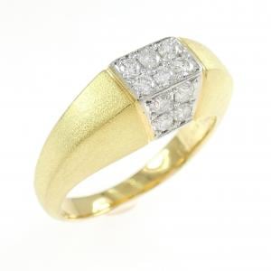 K18YG/PT900 ダイヤモンド リング 0.41CT