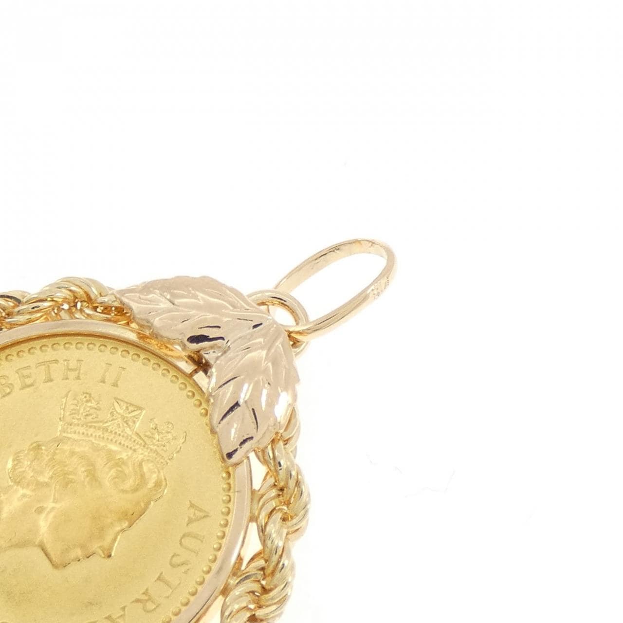 K18YG(枠) コイン ペンダント