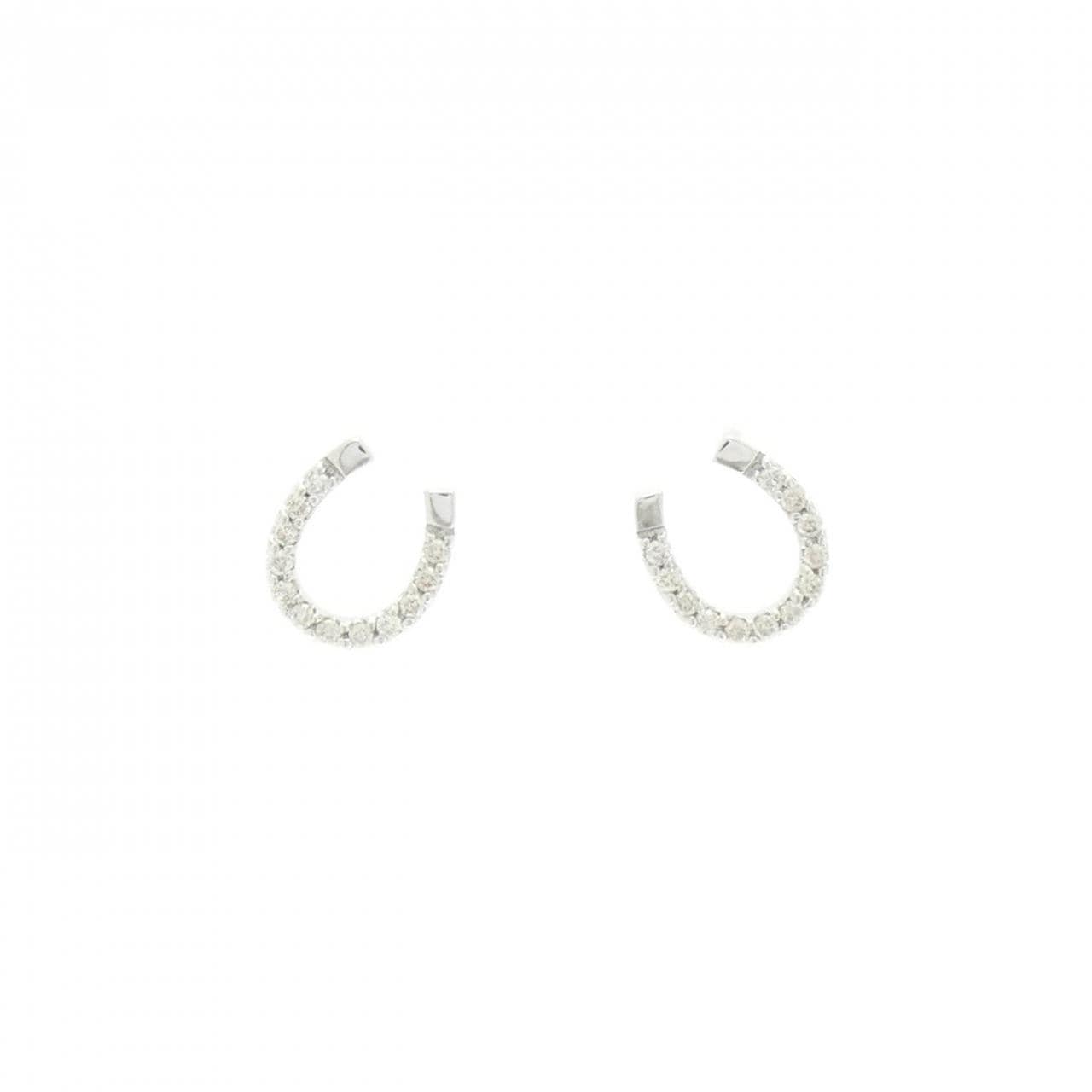 K18WG ダイヤモンド ピアス 0.10CT