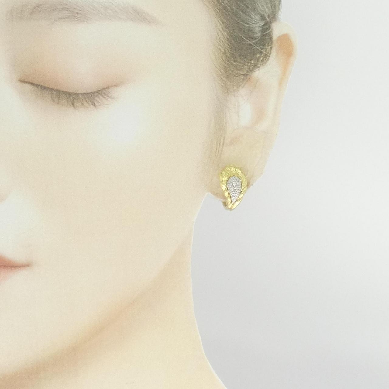K18YG/PT900 ダイヤモンド ピアス/イヤリング 0.20CT