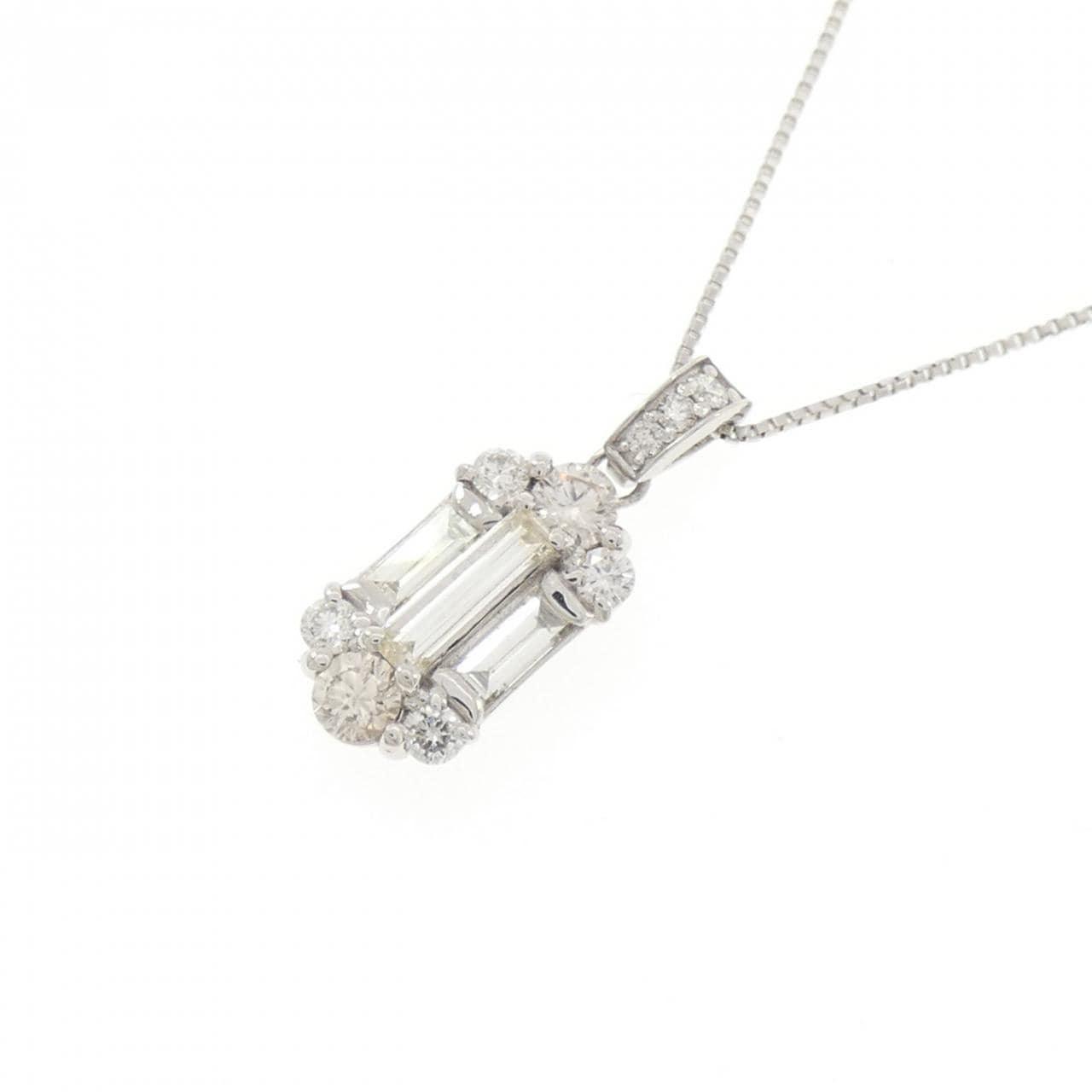 【新品】PT900/PT850 ダイヤモンド ネックレス 0.68CT
