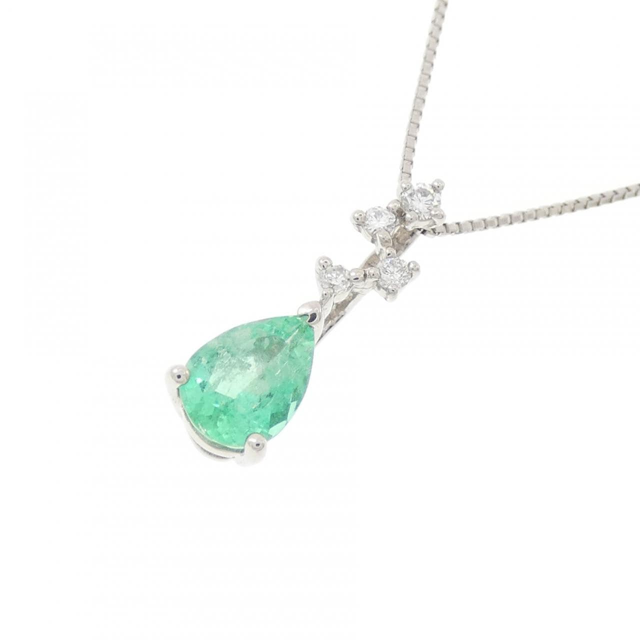 ジーエスティービー エメラルド ネックレス 0.40CT