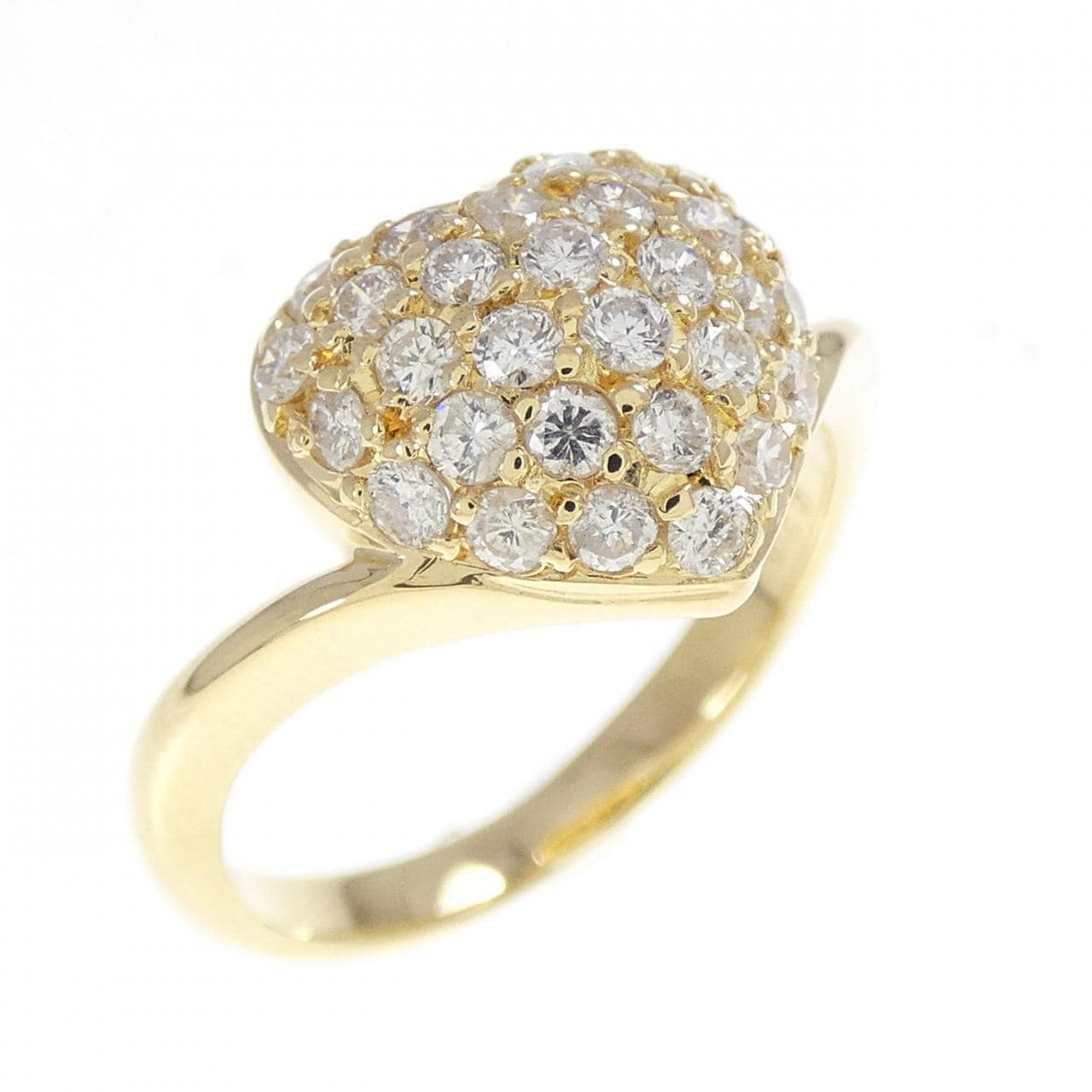 K18YG ハート ダイヤモンド リング 0.60CT