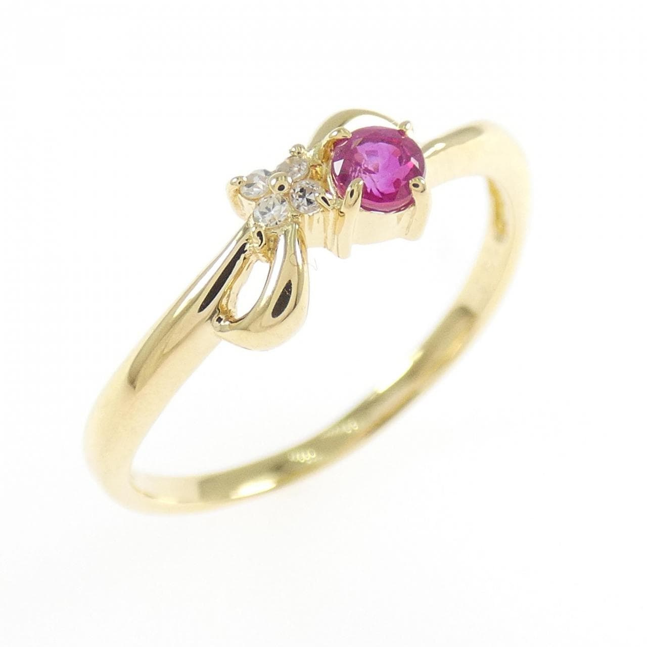 K18YG ルビー リング