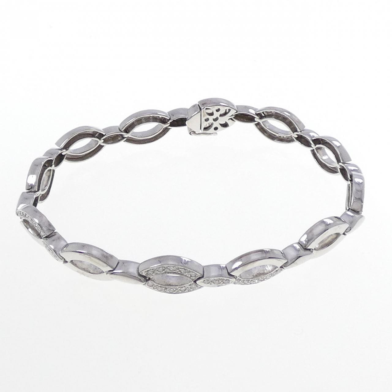 K18WG ダイヤモンド ブレスレット 0.55CT