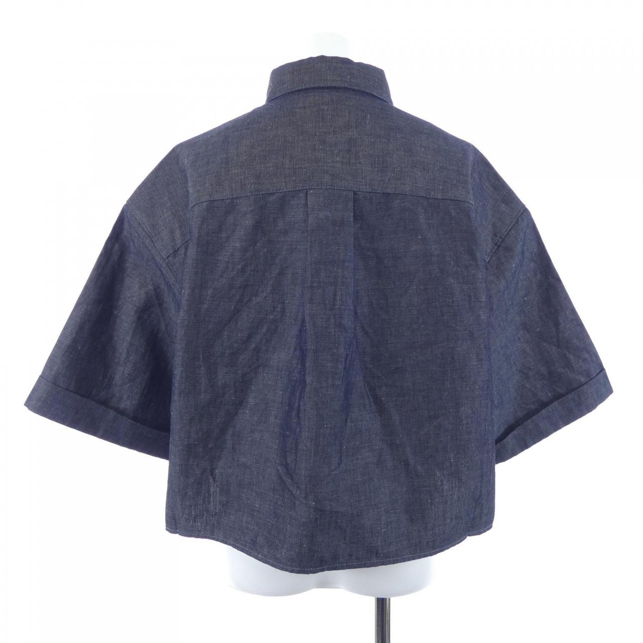 プラダ PRADA トライアングルロゴ 半袖 シャンブレー GFC062 SOOO 18KG S/Sシャツ