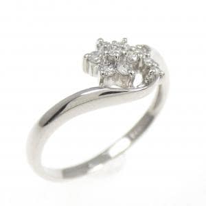 PT900 フラワー ダイヤモンド リング 0.12CT