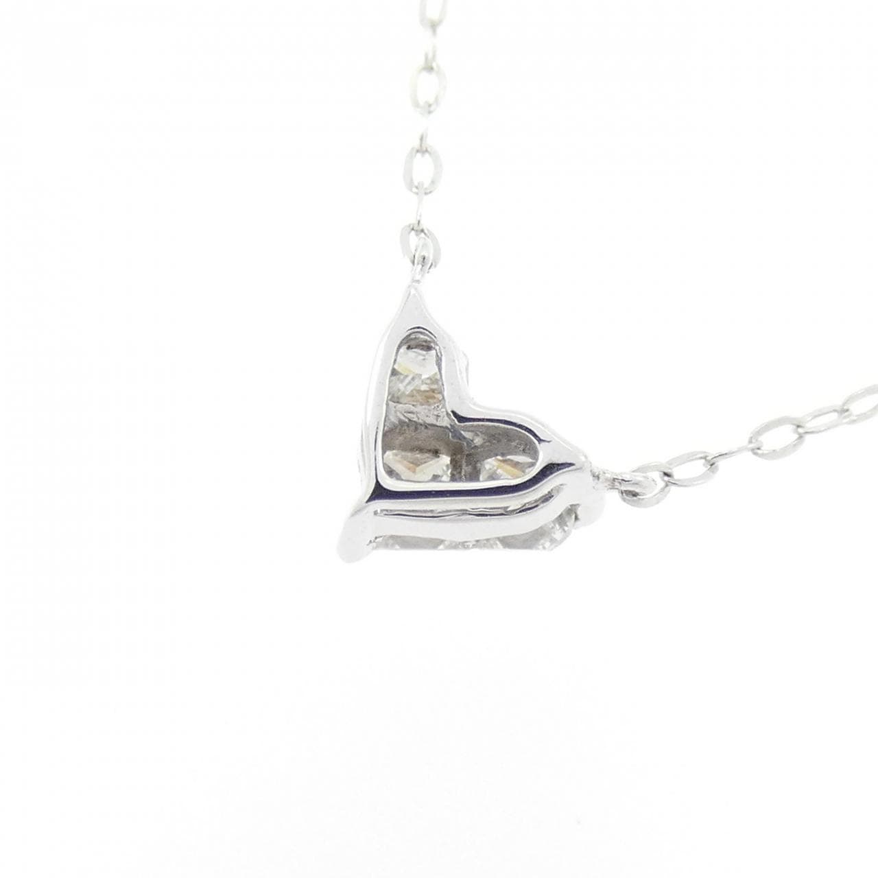 K18WG ハート ダイヤモンド ネックレス 0.25CT