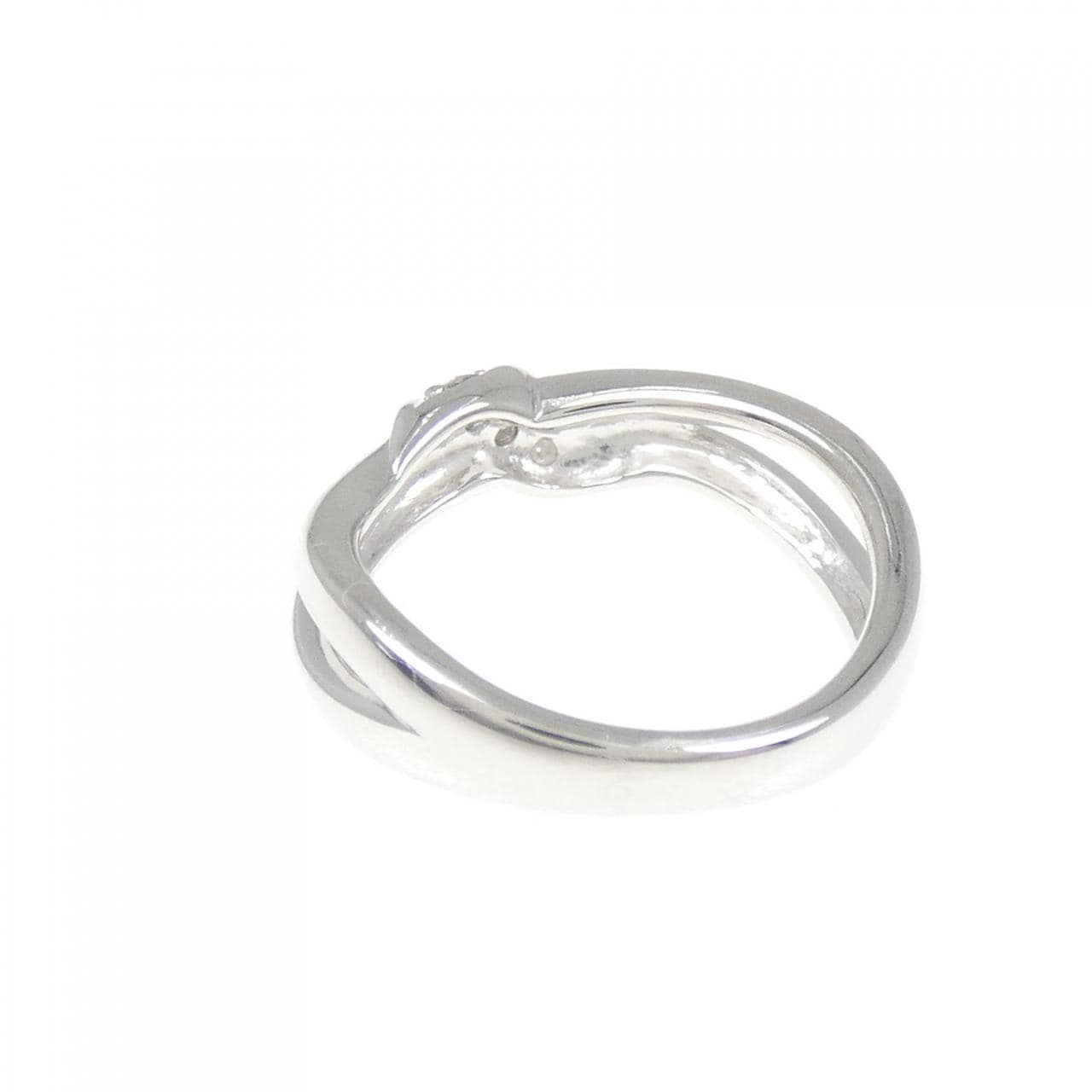 K18WG ダイヤモンド ピンキー リング 0.07CT