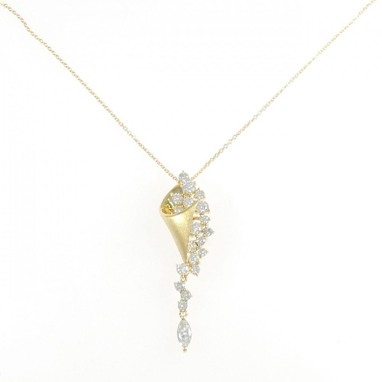 K18YG ダイヤモンド ネックレス 1.03CT