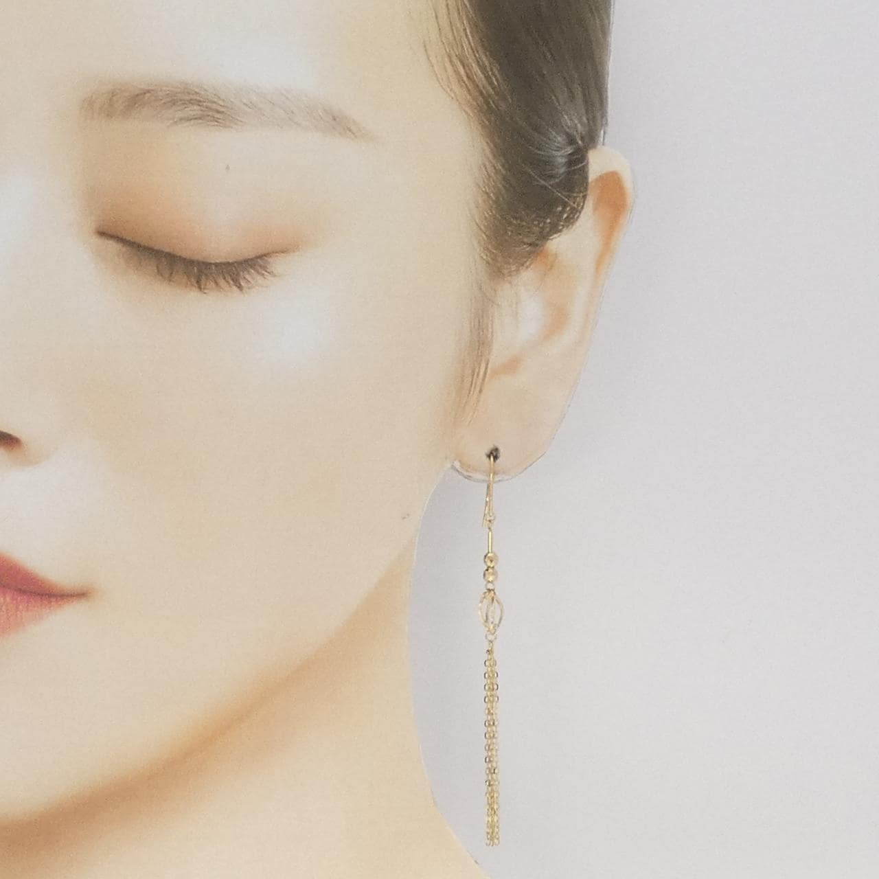 750YG ハート ピアス