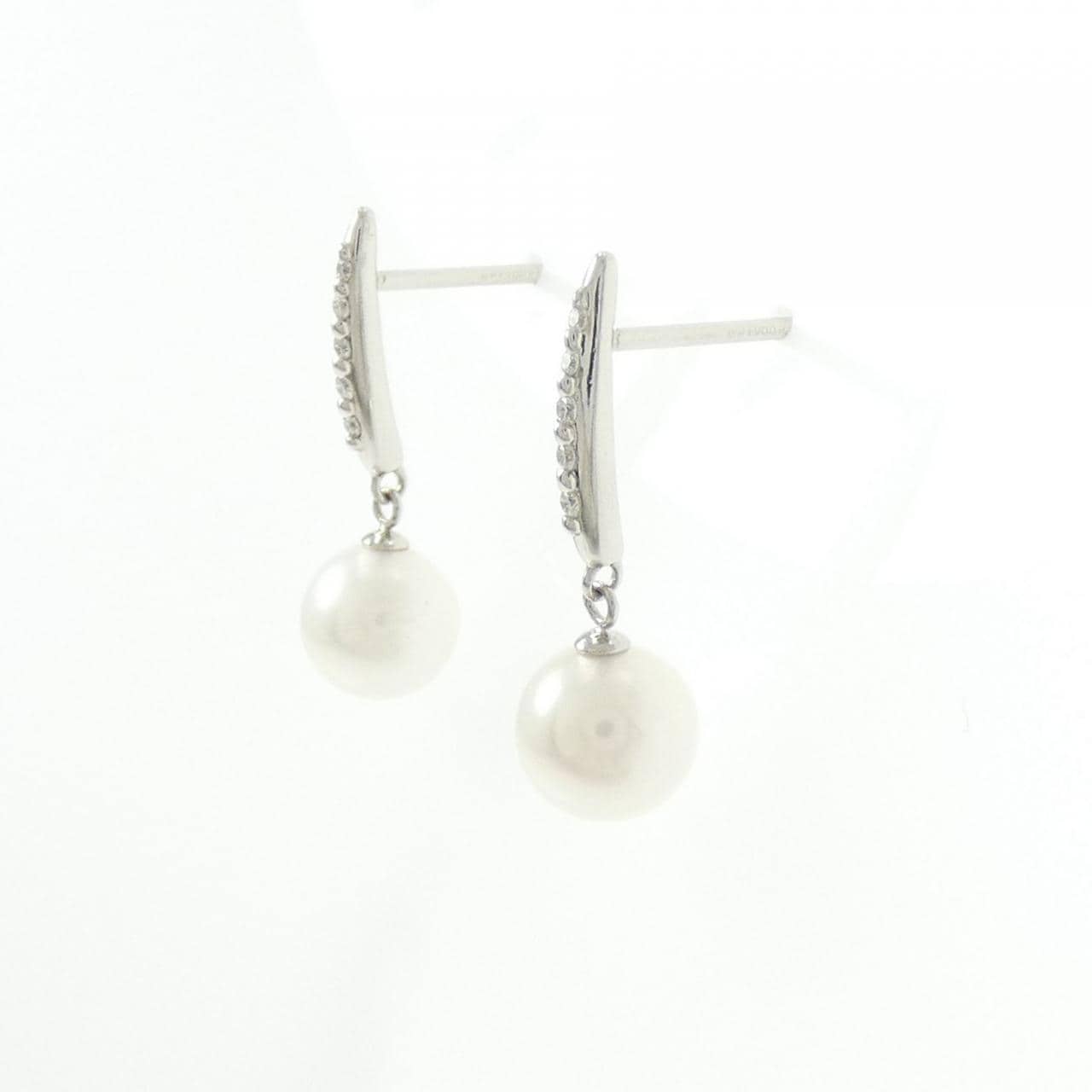 PT900/PT950 アコヤパール ピアス 6.3mm