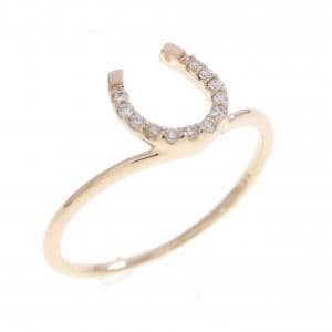 K18PG ホースシュー ダイヤモンド リング 0.05CT