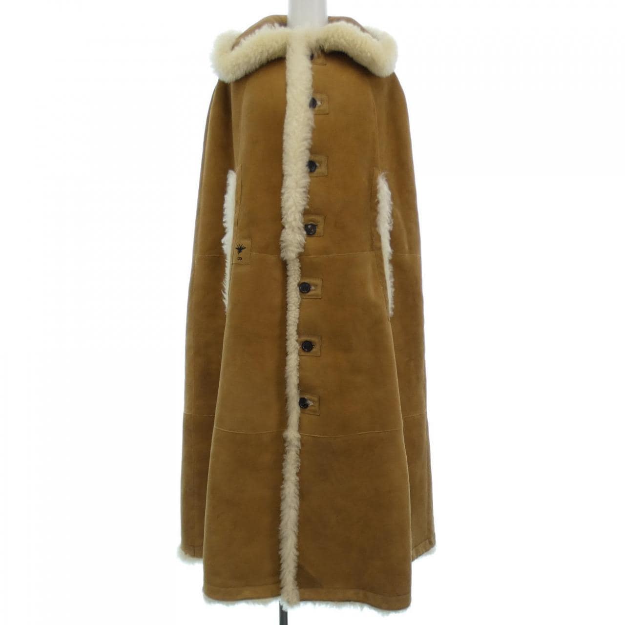 クリスチャンディオールChristian Dior羊皮ムートンコート L丈約８０cm