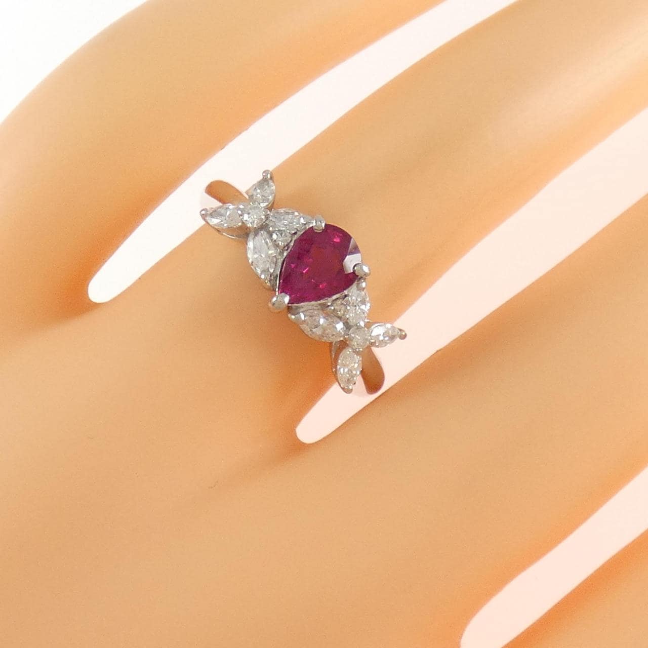 PT900 ルビー リング 0.87CT