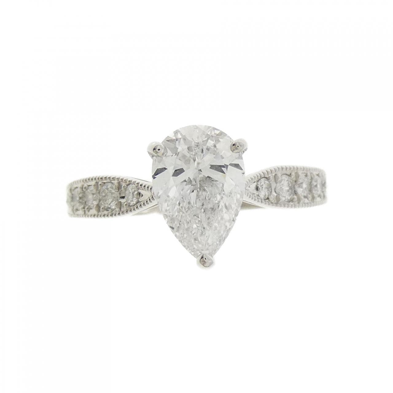 【リメイク】PT900 ダイヤモンド リング 1.027CT D VVS1 ペアシェイプ