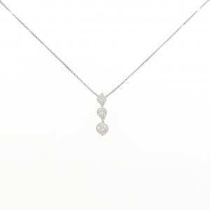 K18WG ダイヤモンド ネックレス 0.70CT