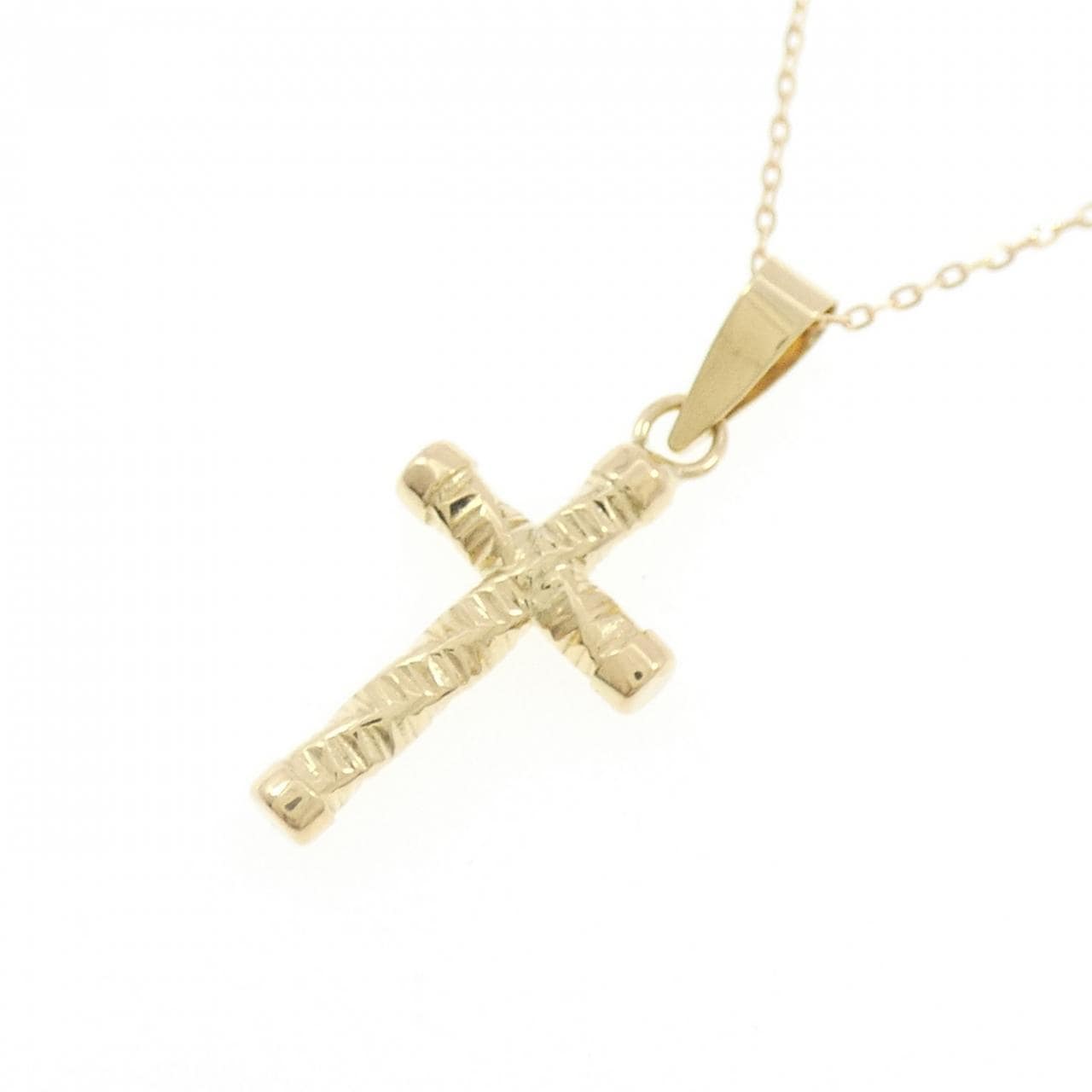 K18YG クロス ネックレス