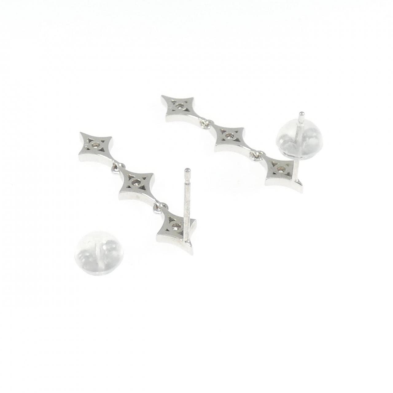 K18WG ダイヤモンド ピアス 0.24CT