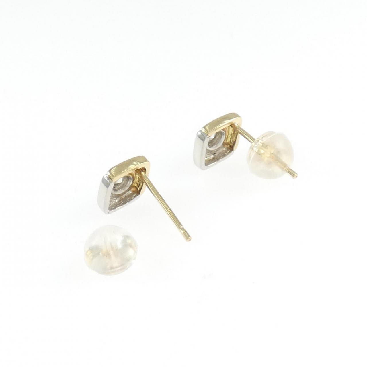 K18YG/PT900 ダイヤモンド ピアス 0.10CT
