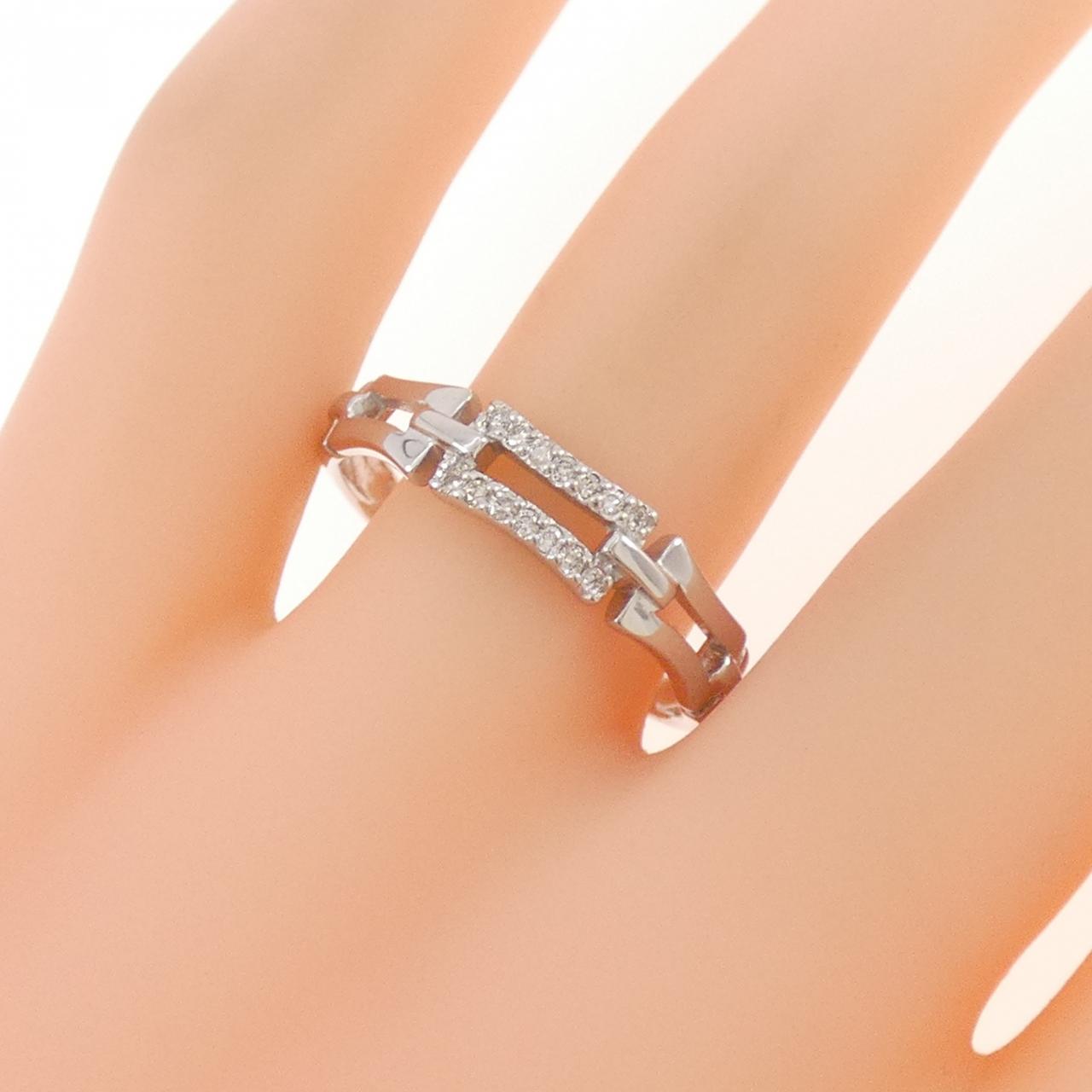 K18WG ダイヤモンド リング 0.10CT
