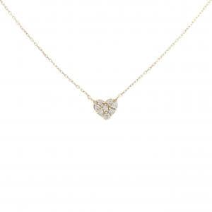 K10YG ハート ダイヤモンド ネックレス 0.08CT