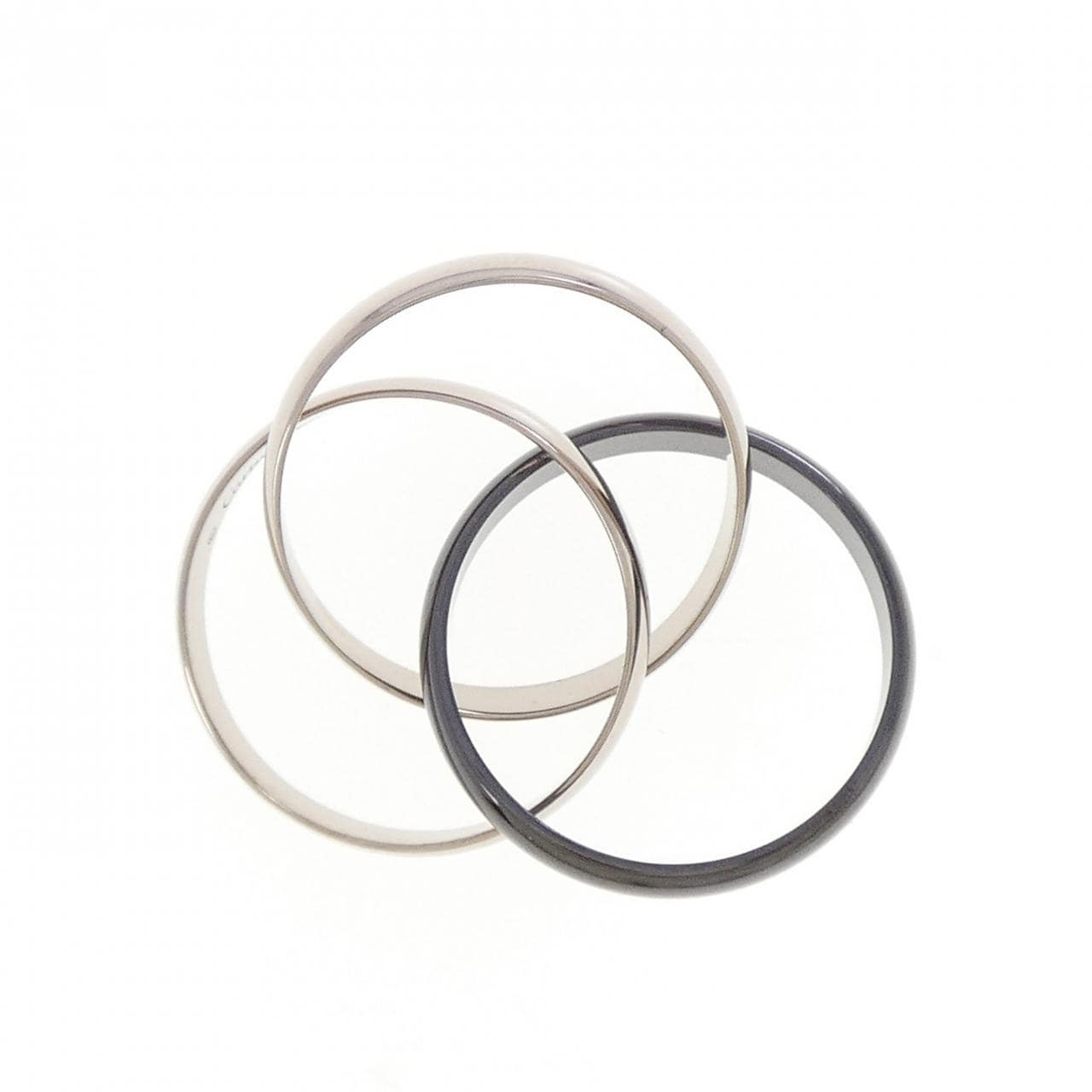 カルティエ トリニティ ブラック&ホワイト リング