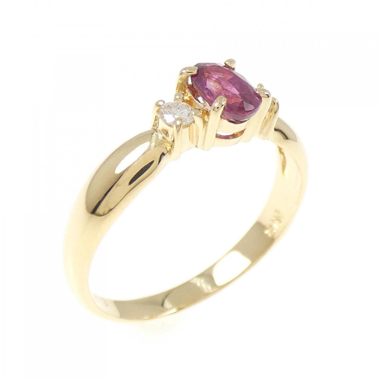 K18YG ルビー リング 0.48CT