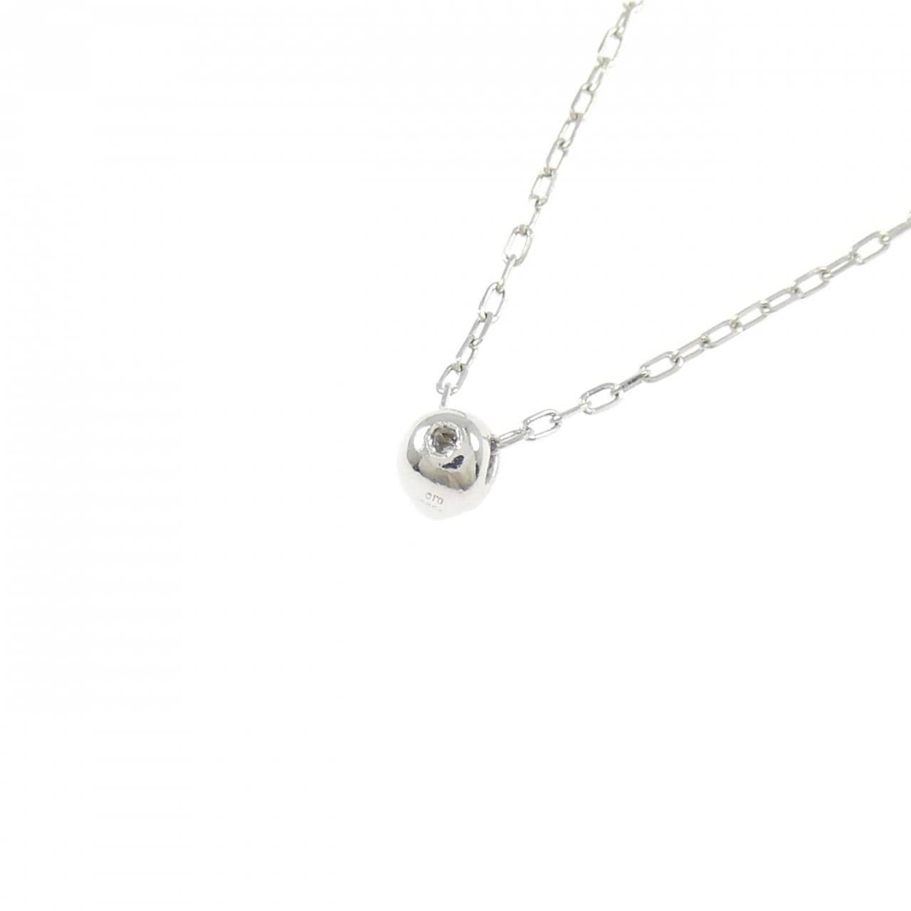 PT900/PT850 ソリティア ダイヤモンド ネックレス 0.10CT