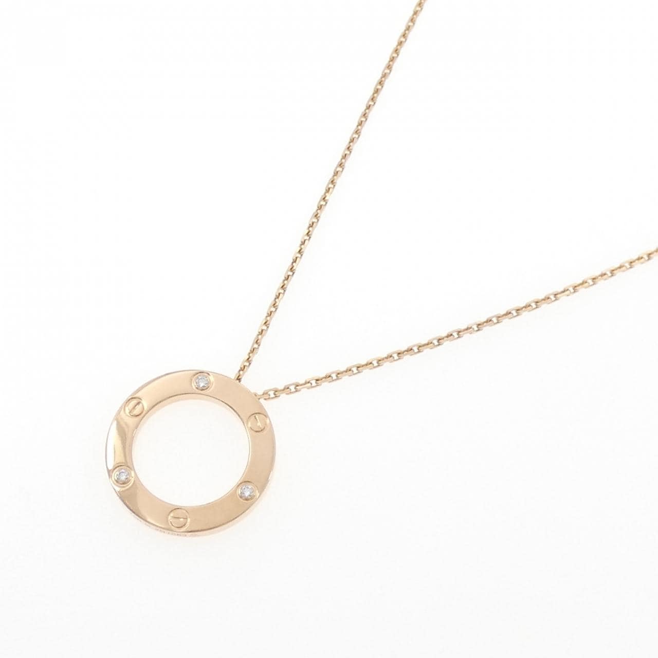 カルティエ ラブネックレス ハーフダイヤ ネックレス